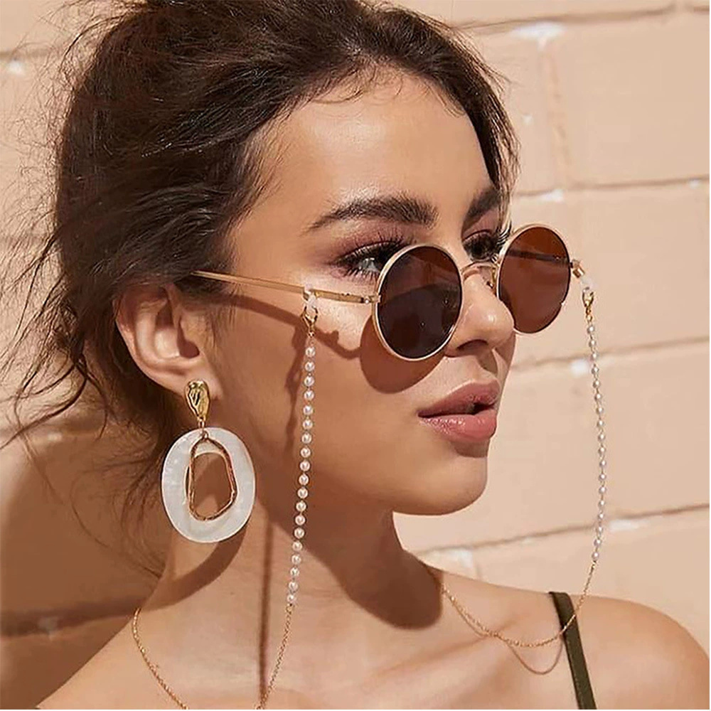 Sunglass Retainer Cord - 2025, Brillenkette, Imitationsperle, Perlen, trendige Damen,