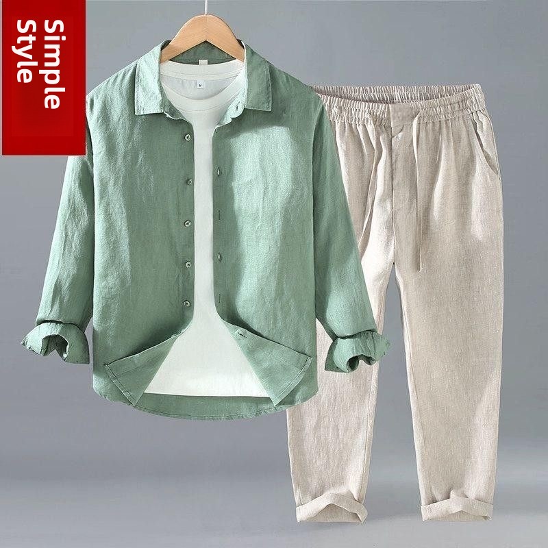 Linen Shirt Breathable - Lockeres Leinen-Kurzarm-T-Shirt für Herren, Sommerliches Freizeithemd,
