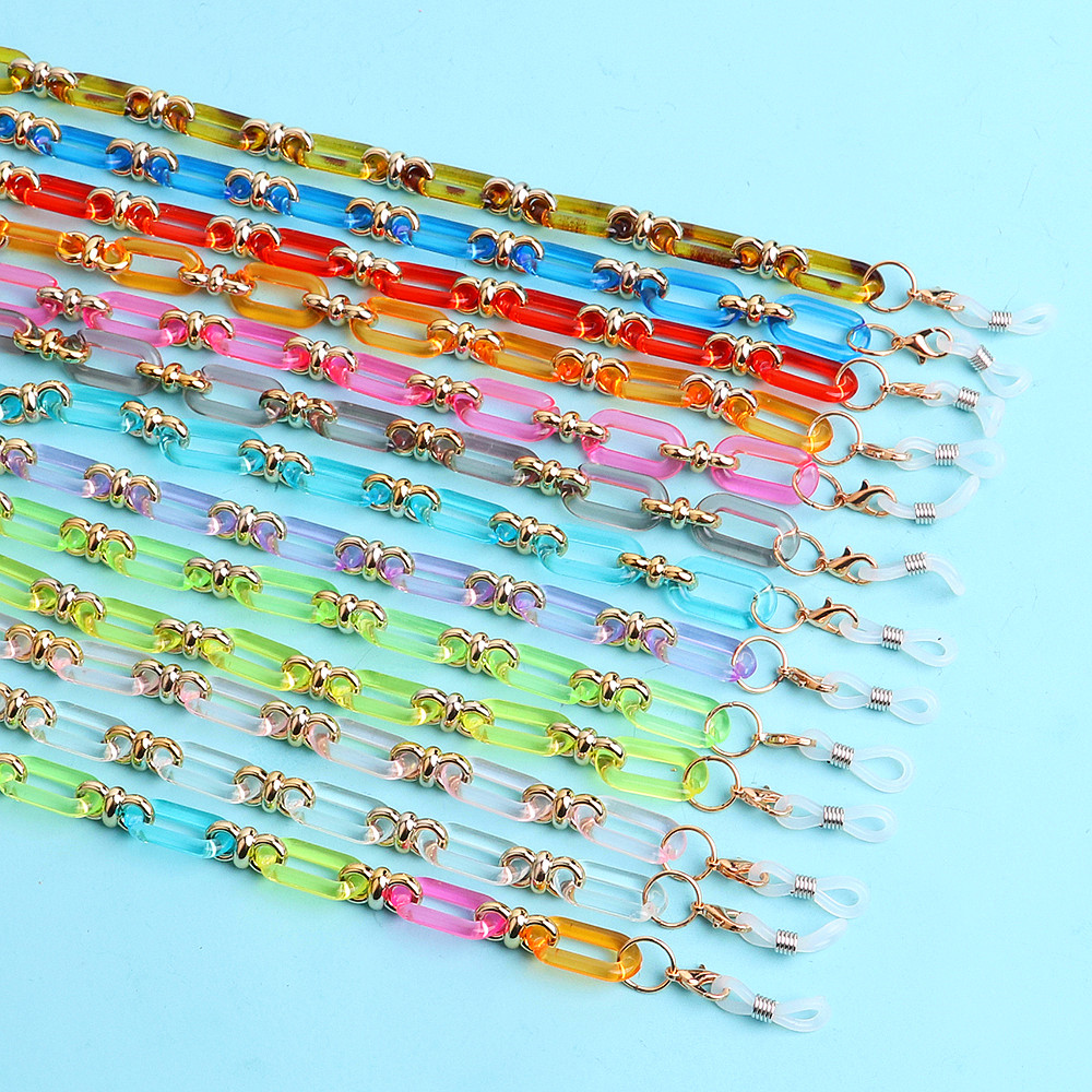 Bunte Transparente Link Acryl  – Sunglass Retainer Cord Bewertung und Preis