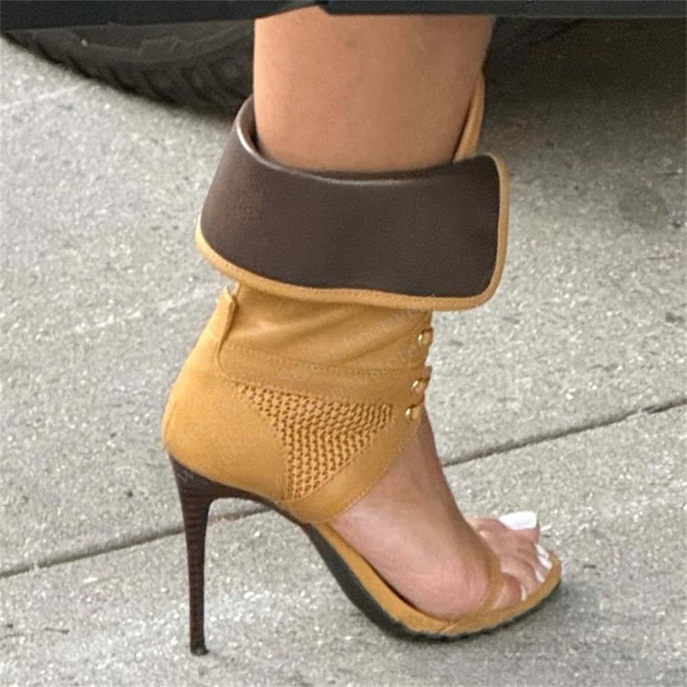 Damen Open-Toe Stilettos Schnü – Casual Sandal Leather Bewertung und Preis